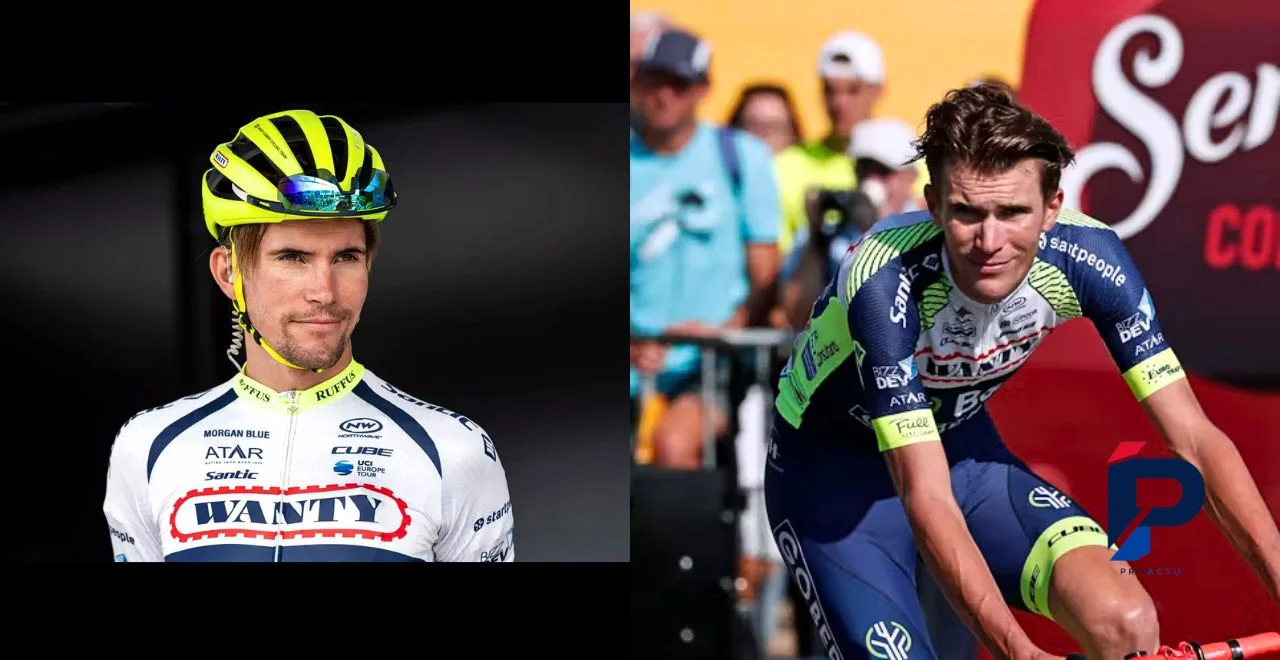 yoann offredo epouse, Yoann Offredo en tenue Wanty-Groupe Gobert lors d’une course cycliste professionnelle